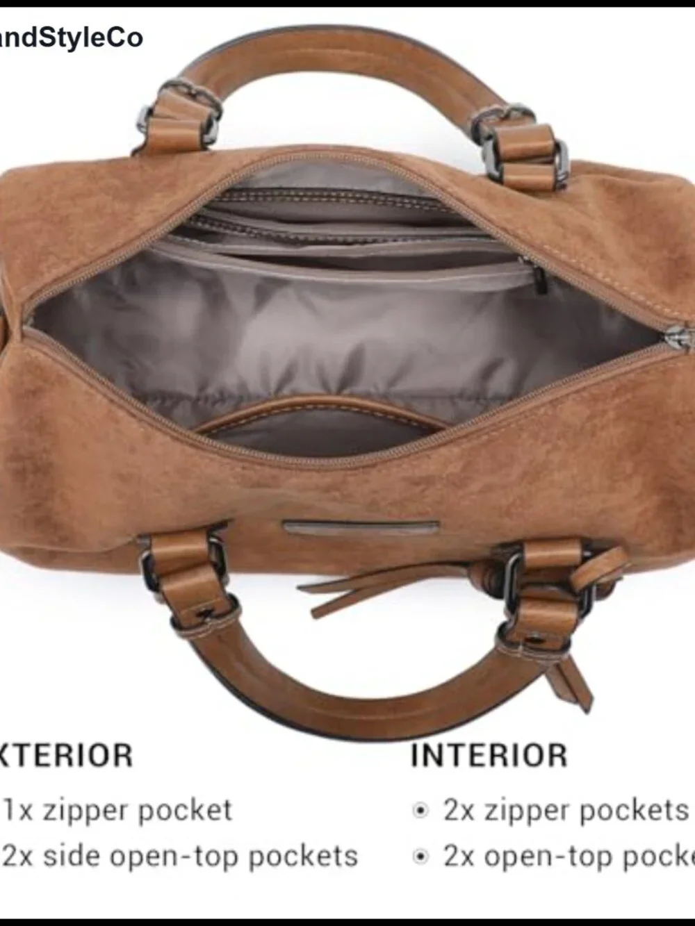 Dasein Women Soft Vegan Leather Large Hobo Satchel Top Handle Work Tote